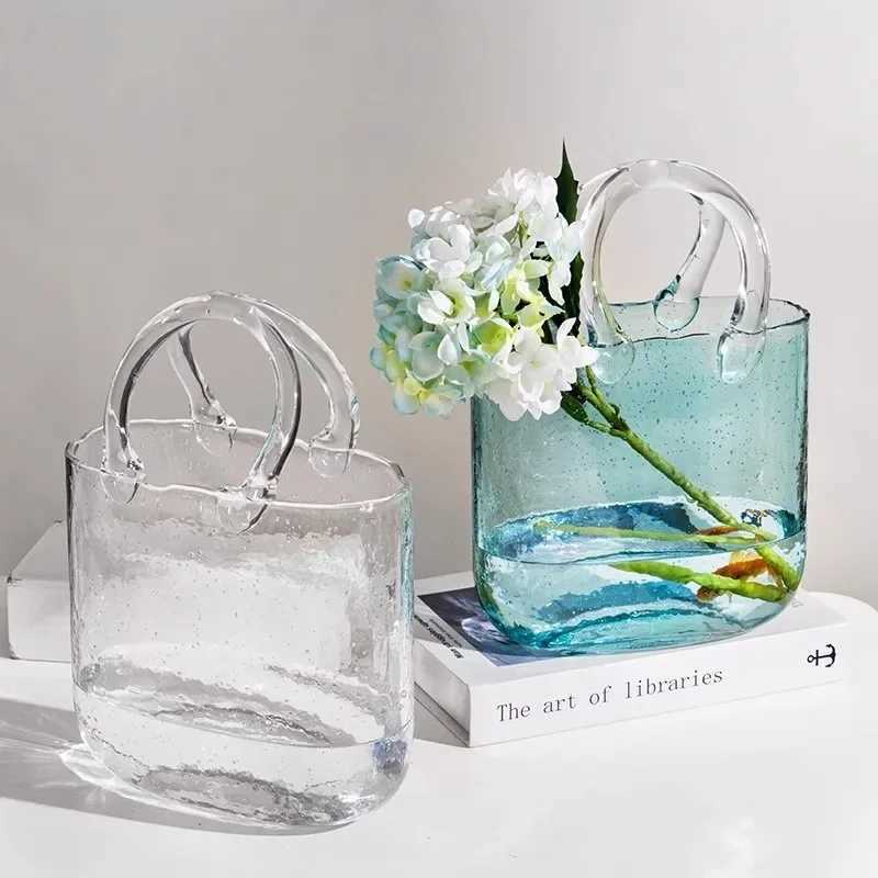 Creative Handbag Modeling Vase Hydroponic Plant He Living Ro Can Be Used As A Fish Tank Mti-functional Decoration Y251201