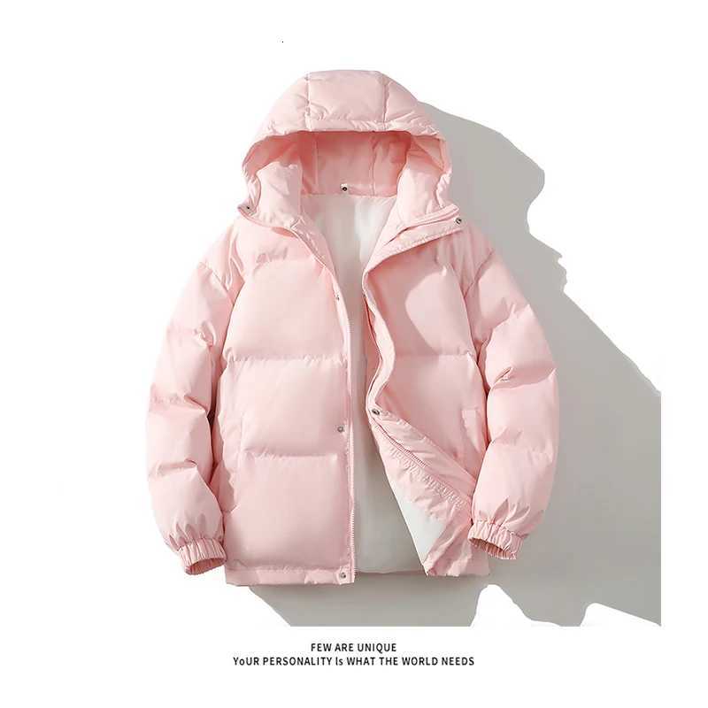 Winter Parkas Women 2024 New in Casual Solid Loose Thick Warm Jackets Hood Coats Female Down Outerwears Chaquetas Parkas MujerT251201