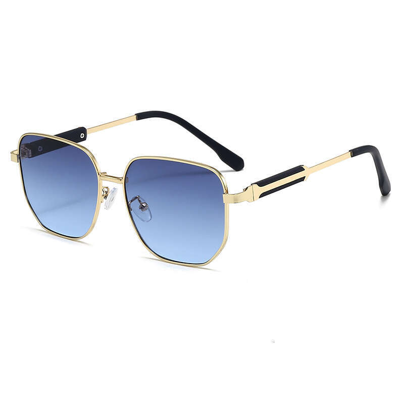 Designer European and American INS Internet Celebrity Same Style for Women Square Frame Metal Fashion Sunglasses