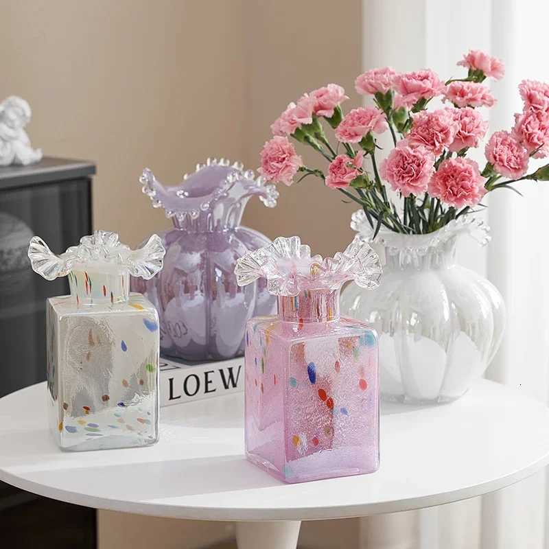 Vase ple Wave Floral Arrangement Accessories Hydroponics Terrarium Flower Vase He Decoration Accessories Y251201