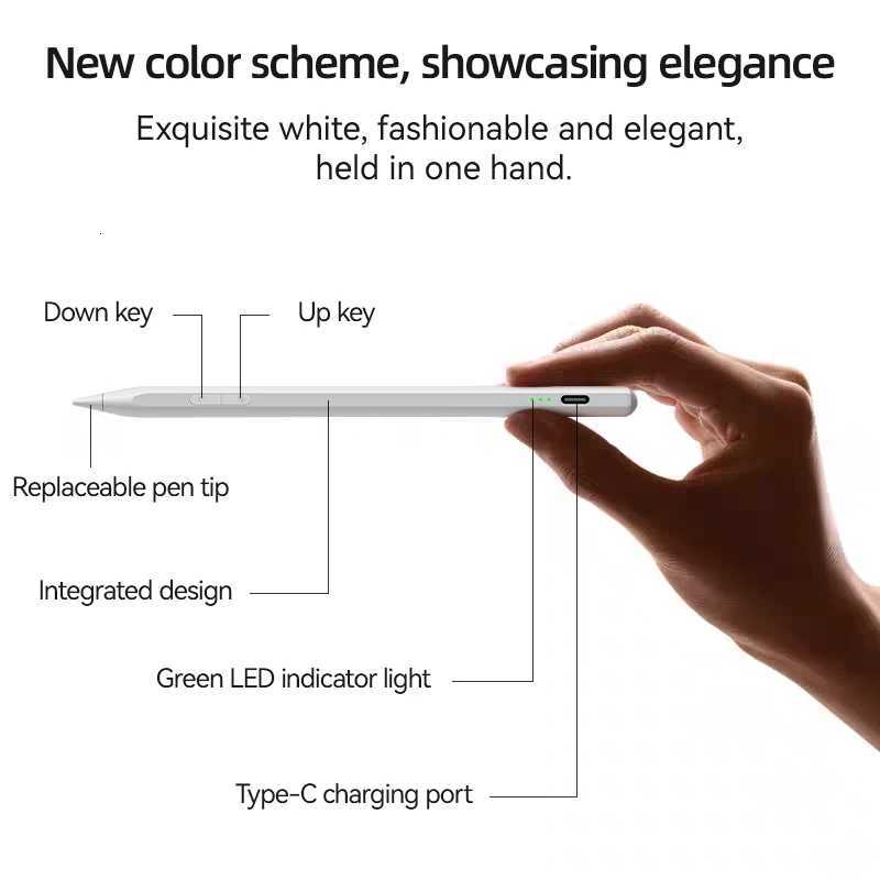 For iPad Stylus Pencil 2025 New for IPad 11th A16 Pro Air 13 11 M3 M2 M4 129 9 8 7 6 5 4 10 Th Mini 7 6 with Palm Rejection C251201
