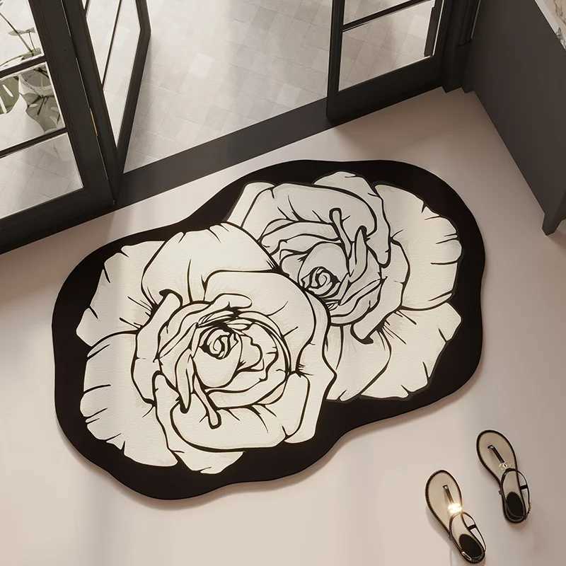 French Xiaoxiangfeng water-absorbing diat d bathro floor mat special-shaped toilet carpet quick-drying non-slip foot mat H251129