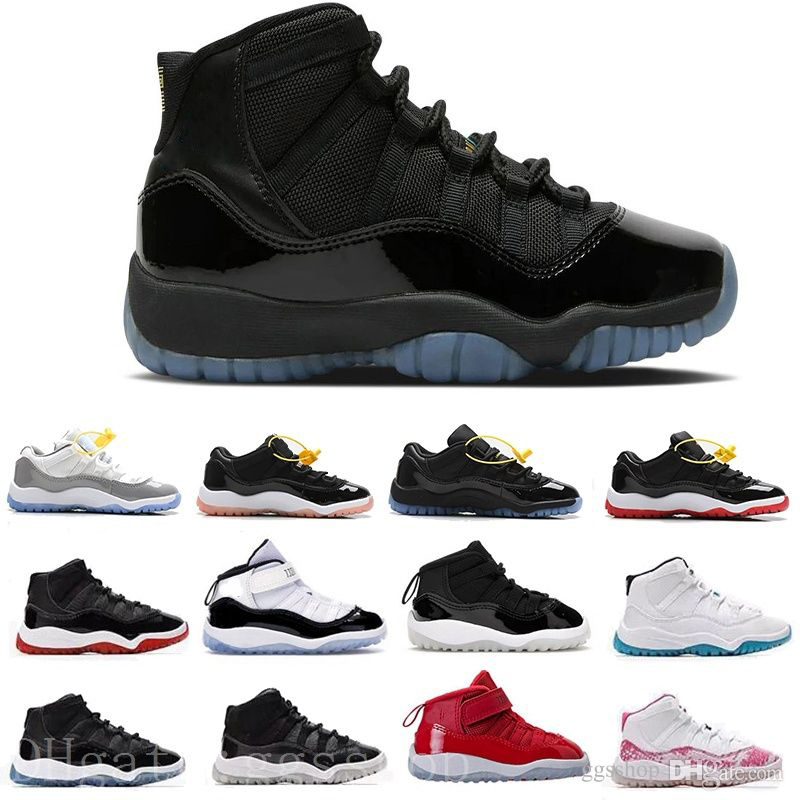 Kids Shoes Gamma Blue J11 AJXI Space Jam Cherry Columbia Bred Legend Blue Toddler Basketball Shoes Fire Red Infants Shoes Low Cut Bred Velvet Cool Grey Gear Boots 6-5y