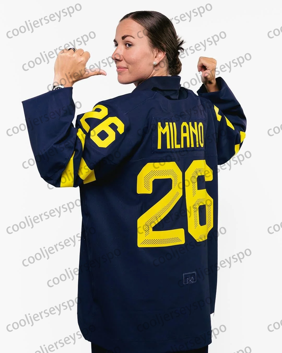 Team Sweden 2026 Winter Olympices Hockey Jersey Bratt Lucas Raymond Filip Forsberg Gabriel Landeskog William Karlsson Nylander Stitched Letter Number 