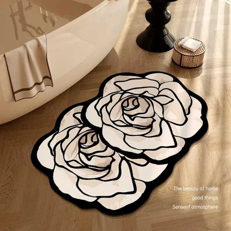 Toilet and bathro absorbent floor mat with irregar soft diatoeous earth quick drying anti slip foot pad luxury designer H251129