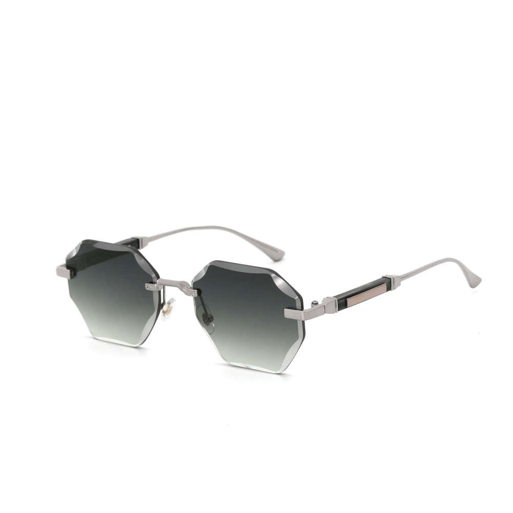Designer European and American INS Xiaohongshu Same Style Polygonal for Women Fashion Metal Sunglasses Trendy Men CT0439