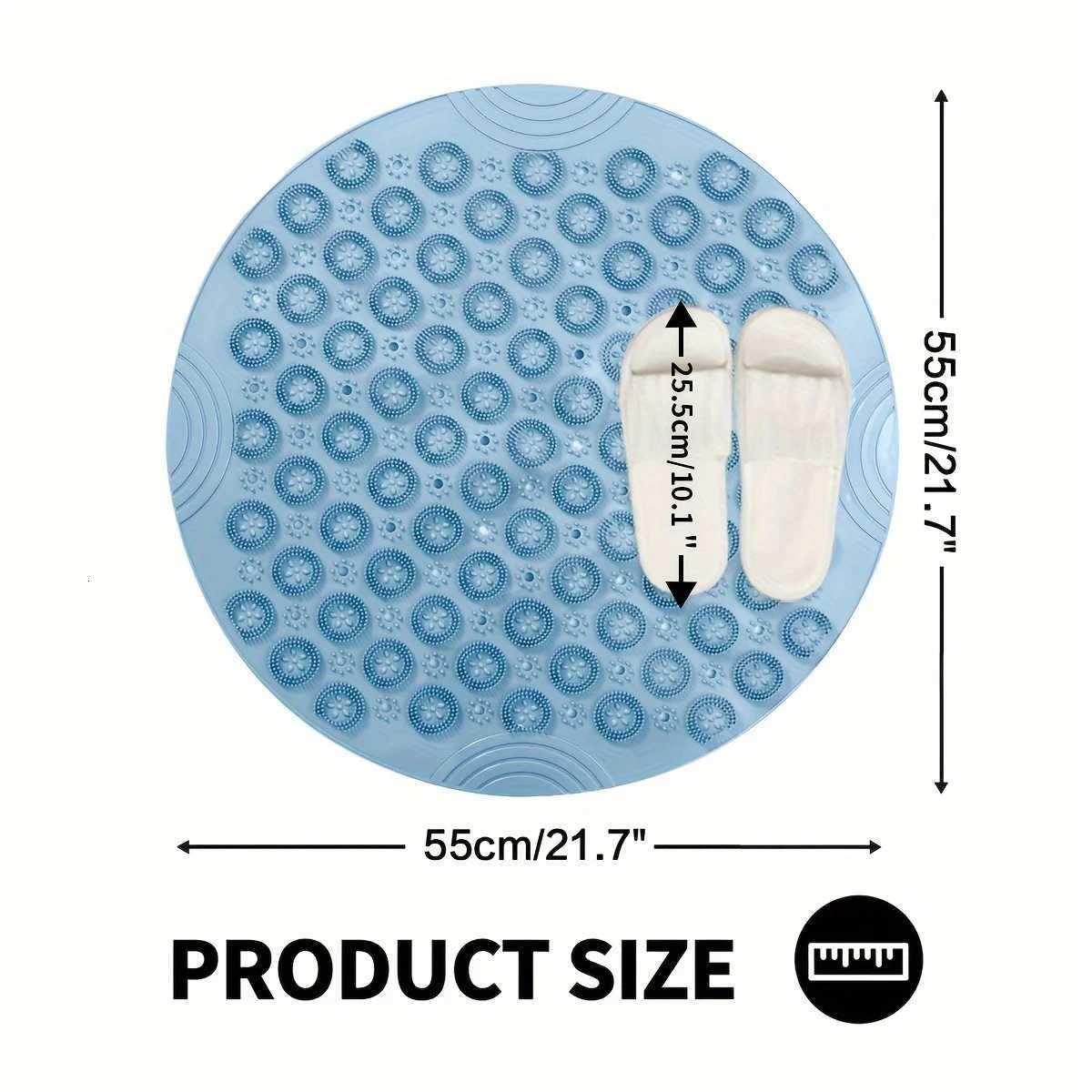 Waterproof Massage Bath Mat Non-Slip hine Washable Foot Pad for Bathtub Bathro H251129