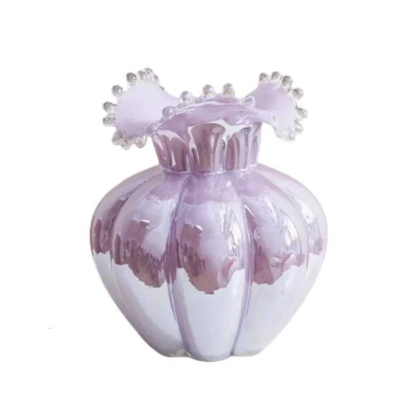 Vase ple Wave Floral Arrangement Accessories Hydroponics Terrarium Flower Vase He Decoration Accessories Y251201