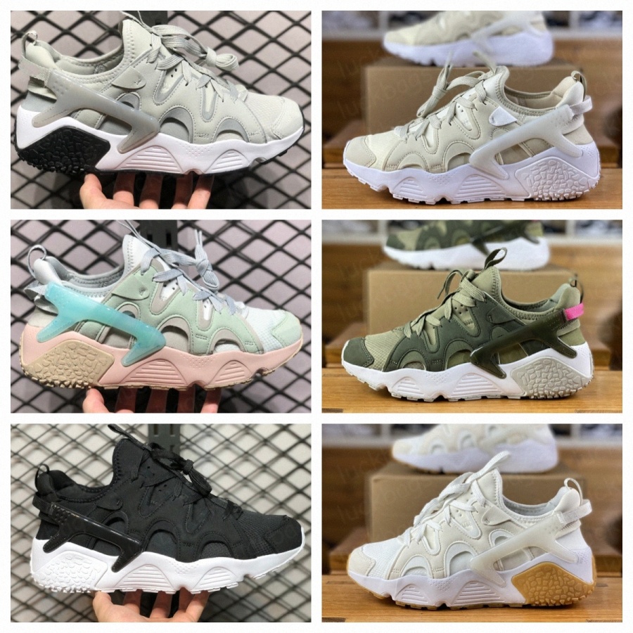 designer shoes huarache craft sneakers Leather splicing mesh surface Non-slip wear-resistant eva Outsole men women Outdoor running shoes Casual daily A88T#