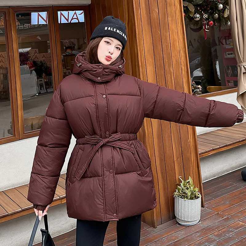 New Cotton Clothing 2025 Autumn and Winter Fashionable Warm Jacket Womenwinter Clothing Medium Styles Thickened Parka CoatsT251201