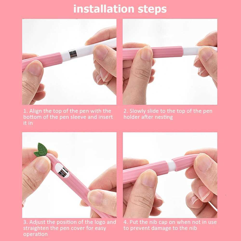 Cute fruits Silicone Pencil Case For Pencil 1st 2nd gen Tablet Touch Stylus Pouch Portable Protective Cover for Pencil 2 1 C251201