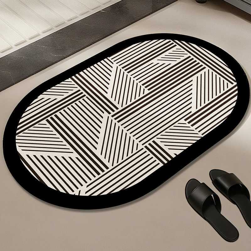 1 piece of hine washable ical style rectangar diatoeous earth material for he decoration absorbent bathro mat H251129