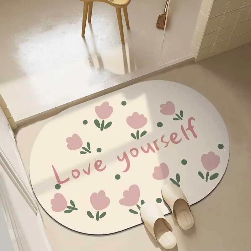 Bathro absorbent floor mat diat d quick-drying toilet bathro door non-slip mat floor mat foot mat H251129