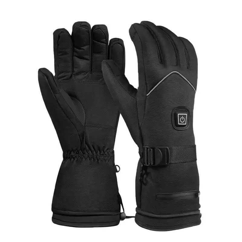 Heated Gloves 3 Temperature Levels Waterproof Hand Warmers Electric Winter Gloves for Outdoor Cycling Skiing Hiking L251107