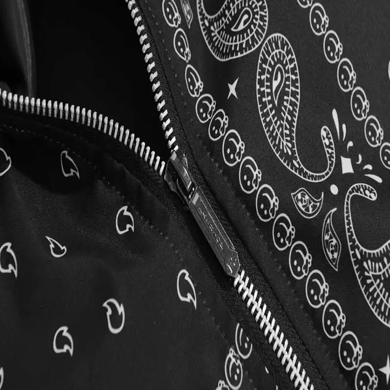 Mens Vintage Paisley Print Flight Jacket Retro Style Casual ZipUpJ acketF ashionableS treetS tyleR ibbedC ollara ndR uffsC omfortableF abricM ultip 25