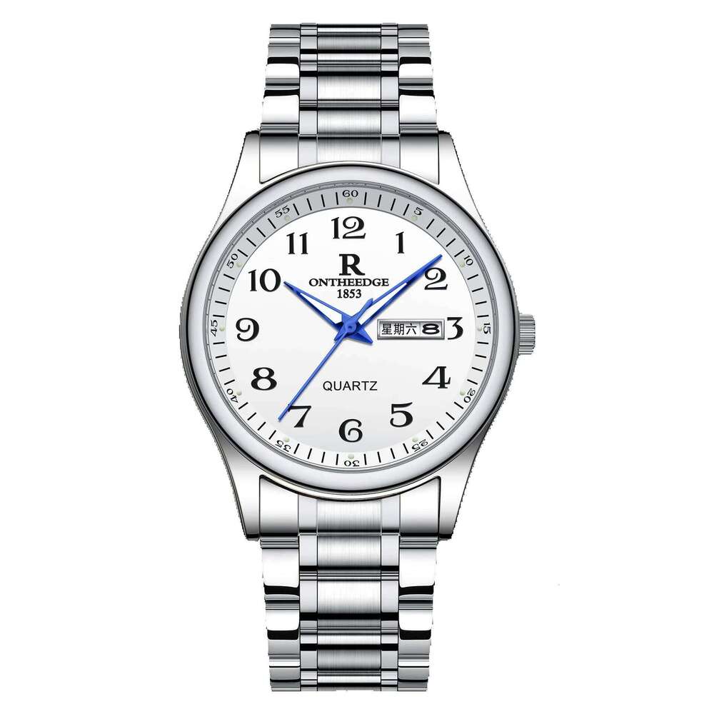 Gold Waterproof Luminous Dial Large Numbers Quartz Watch