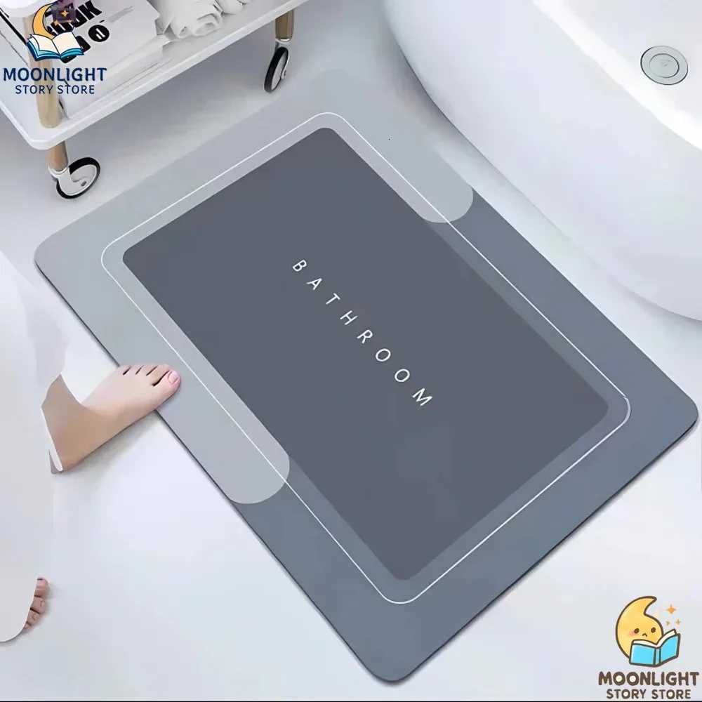Bath Mats Moderni Magic Mat Bathro Rubber Anti Slip Quick Drying Absorbent Bathro Rug Shower Ro Rugs for Bathtub Sink H251129