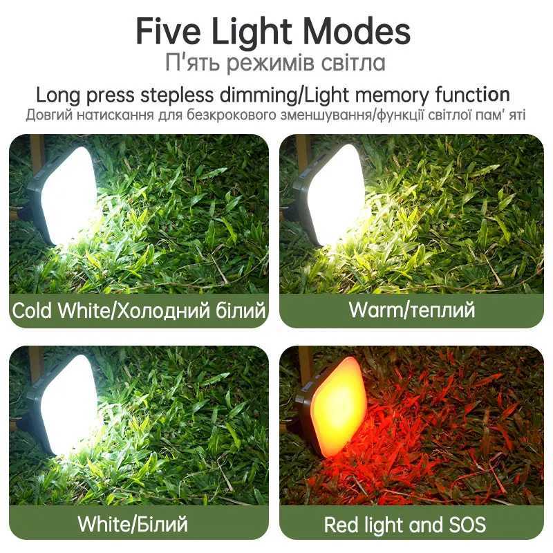 MOSLIGHTING Camping Lantern with 4 Lighting Modes Solar Charging Portable Flashlight IP65 Waterproof for Repair Working Lighting M251201