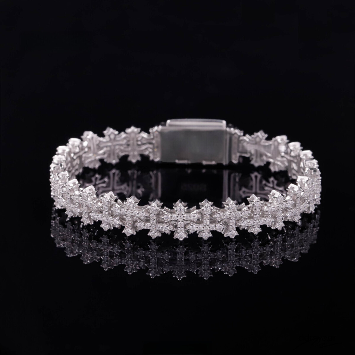 New Design Sterling Sier Gold Plated Link Bracelets Iced Out Vvs Moissanite Full Dia Ddmyday Cross Chain Bracelet Ddmyday