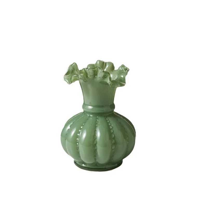 Nordic medieval vase high sense Fenton pumpkin high value flower arrangement decorative ornament style ins style Y251201