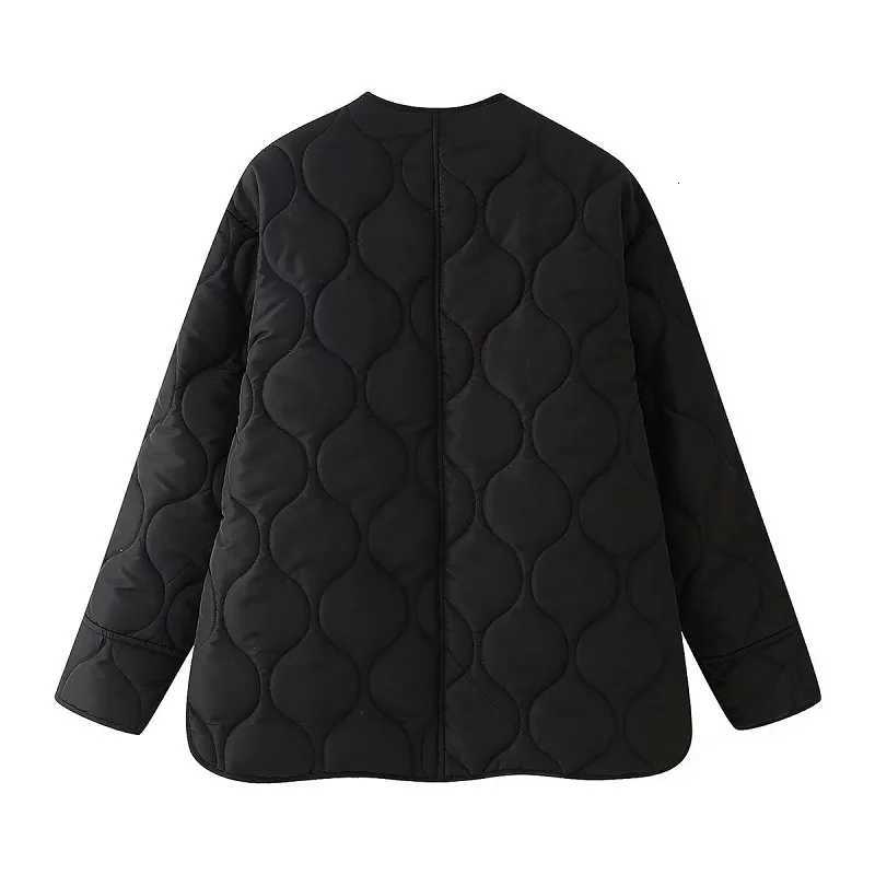 MUJER Black Quilted Jacket Women Padded Demi-season Jackets for Women Long Sleeve Winter Coat Female Outerwears Womens JacketT251201