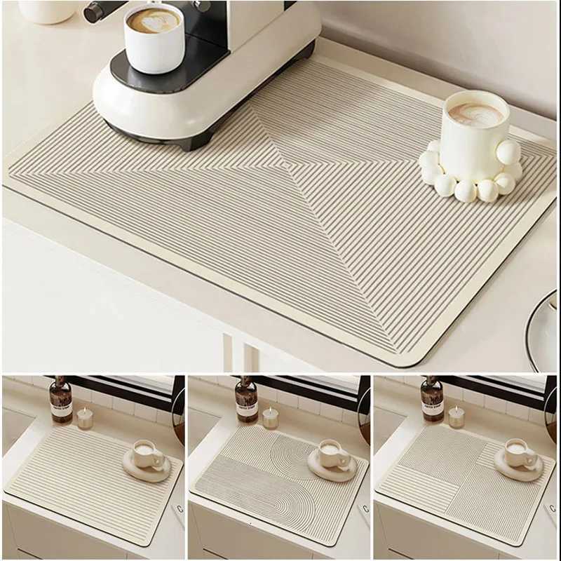 Antiskid Kitchen Absorbent Draining Mat Super Absorbent Draining Coffee Dish Drying Mat Quick Dry Bathroom Drain Pad-S/L Size Y251201