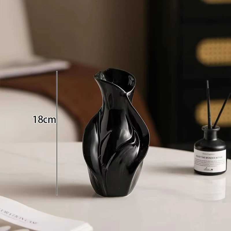 Nordic Ceramic Vase Abstract Grass Dried Real Flower Living Dinning Ro Cabinet Off Desktop Decoration Gift Y251201