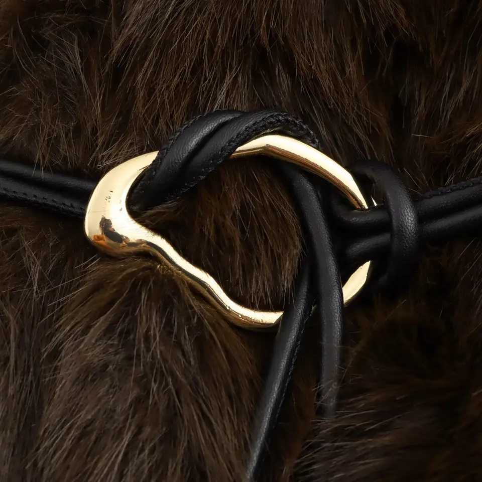 Womens With Belt Faux Fur Coat Female Long Sleeve Turn-Down Collar Elegant Fashion Autumn Winter New Furry Outerwear StreetwearT251201