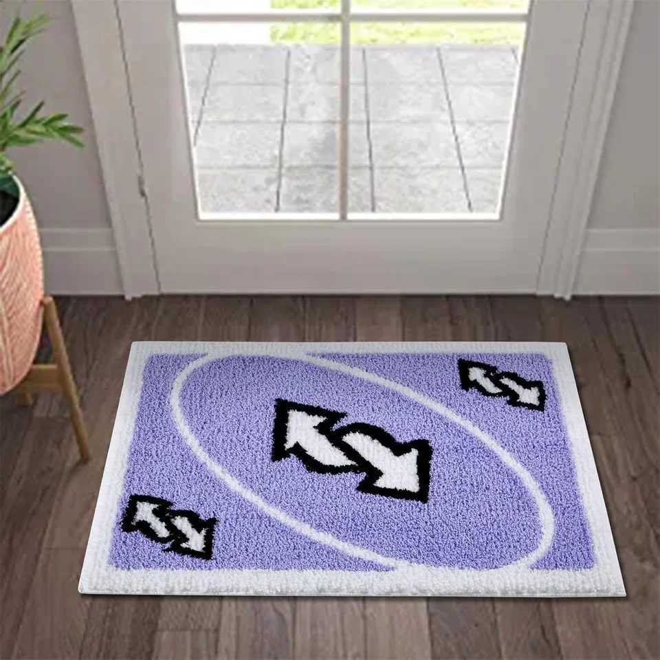 VIKAMA UNO Aesthetic Door Mat Faux Cashmere Bedro Bedside Rug Bathro Absorbent Warm Floor Mat Bathro Foot Mat H251129