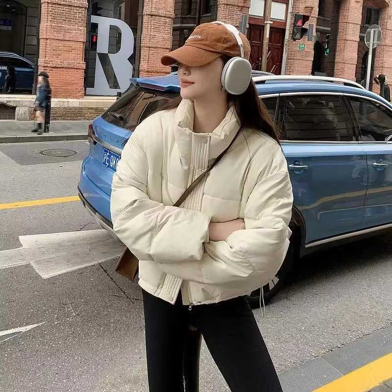 Korean Women Cotton Padded Jacket Winter Parkas 2024 Cropped Down Cotton Oversize Jacket Puffer Snow Coats Waterproof OuterwearT251201
