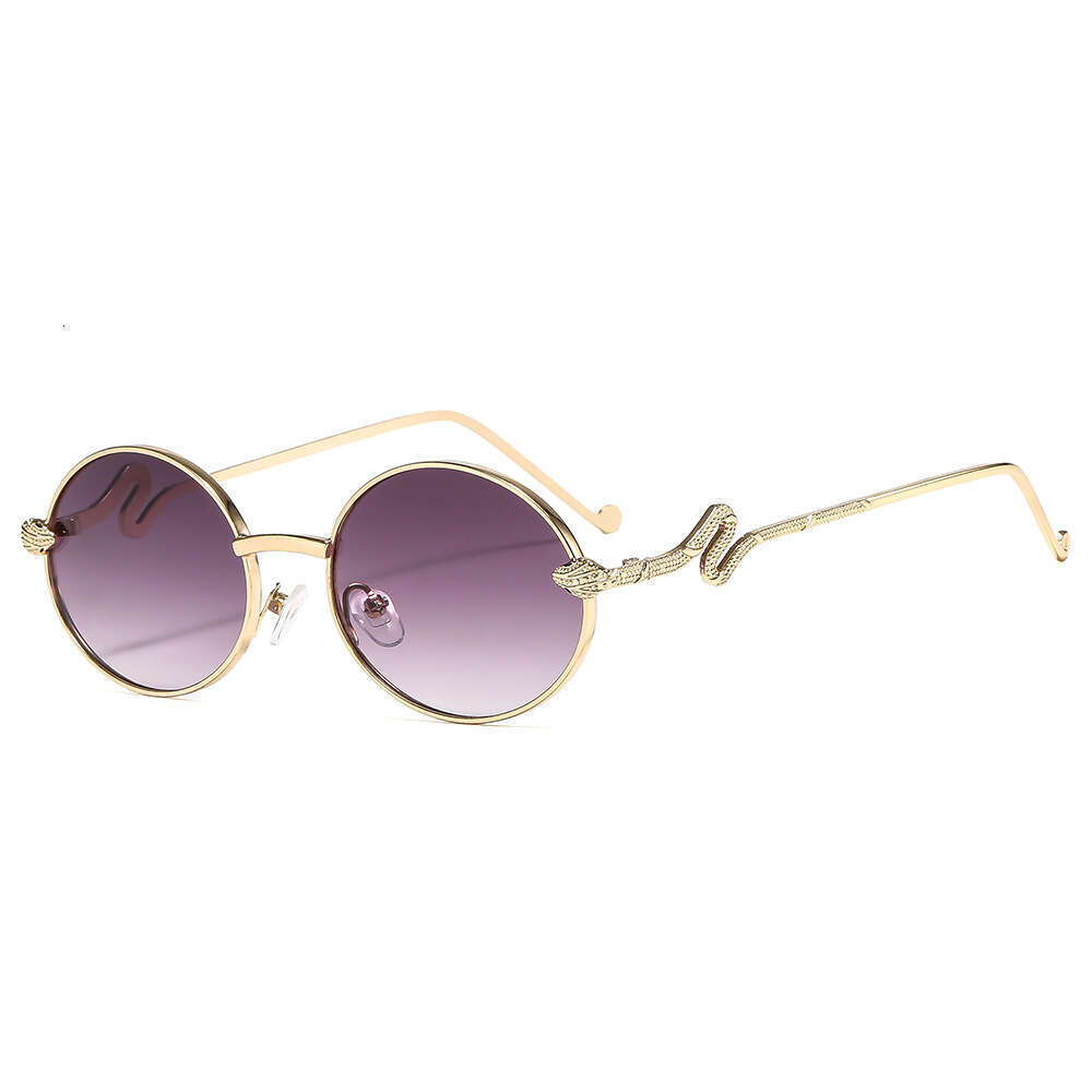 new metal retro round frame sunglasses with snake shaped decorative legs highend womens sunglasses sun visors anti blue light