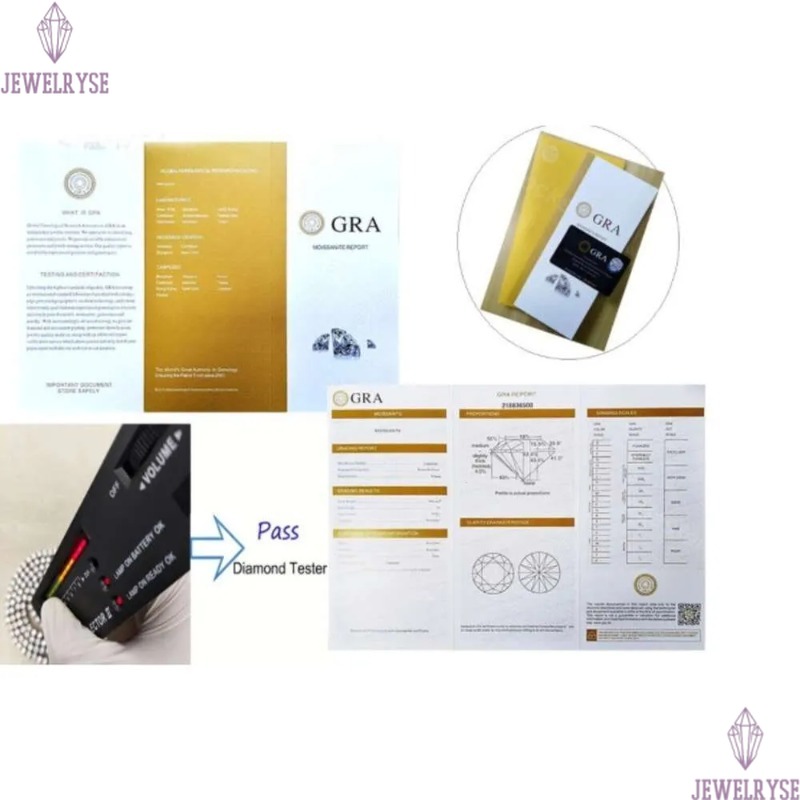 Rose Gold 24mm 5 Rows Vvs Moissanite Diamonds Pass tester Sterling Silver Miami Cuban Chain Moissanite