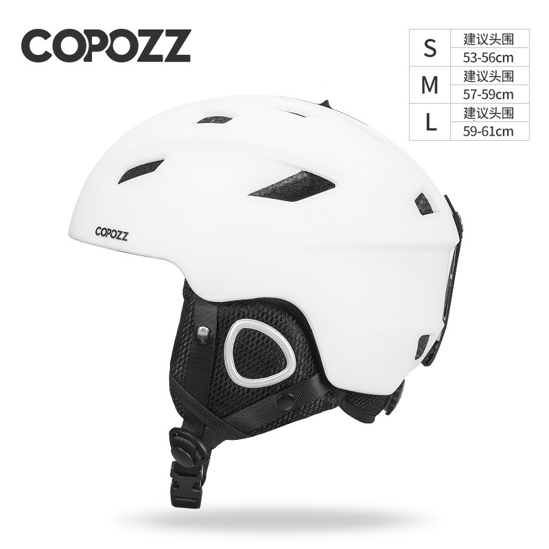 COPOZZ unisex ski helmet certified semi covered impact resistant ski helmet suitable for adults and children snow safe ski helmet 241211bj