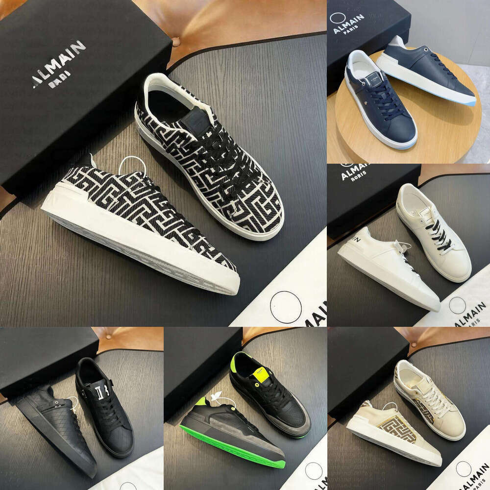 Mans calfskin printed casual Men B Court trainers Designer sneakers Luxury loafers High quality lace-up formal business flat shoes Outdoor walk running Dress shoe