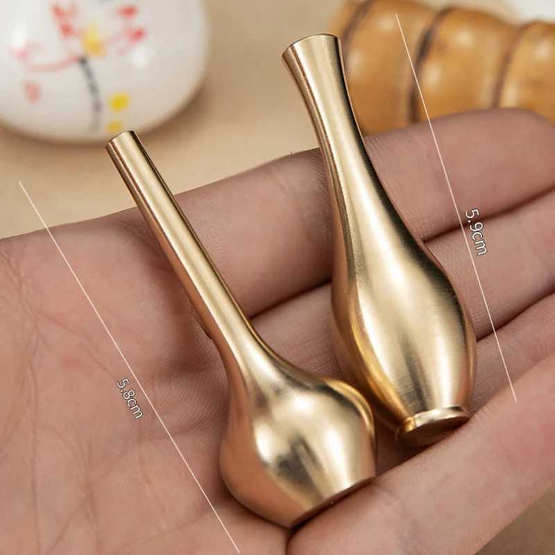 Nordic Mini e Copper Vase Plated Golden Flower He Decoration Living Ro Antique Scandinavian Vases Y251201