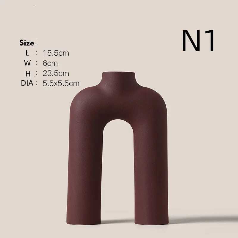 INS Ceramic Art Vase Modern Simple He Living Ro Flower Arrangement Advanced Sense Decorative Dev New Y251201