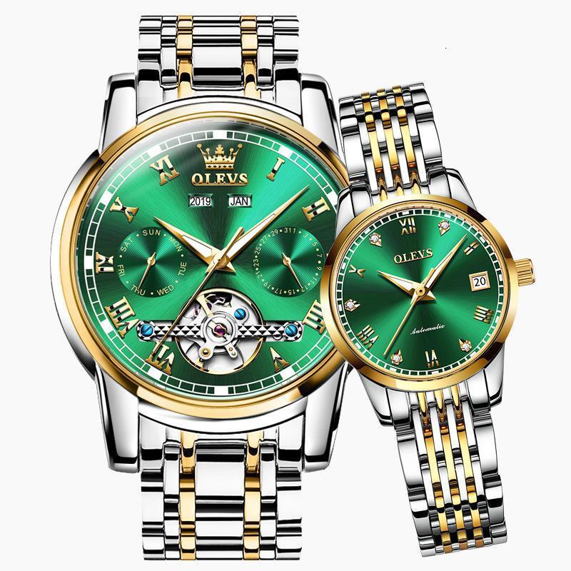 OLEVS Designer Classic Integrated Automatic Mechanical Watch Luxury Outdoor Sports Wedding Couple Watch Hollowed Out Men's And Women's Watch