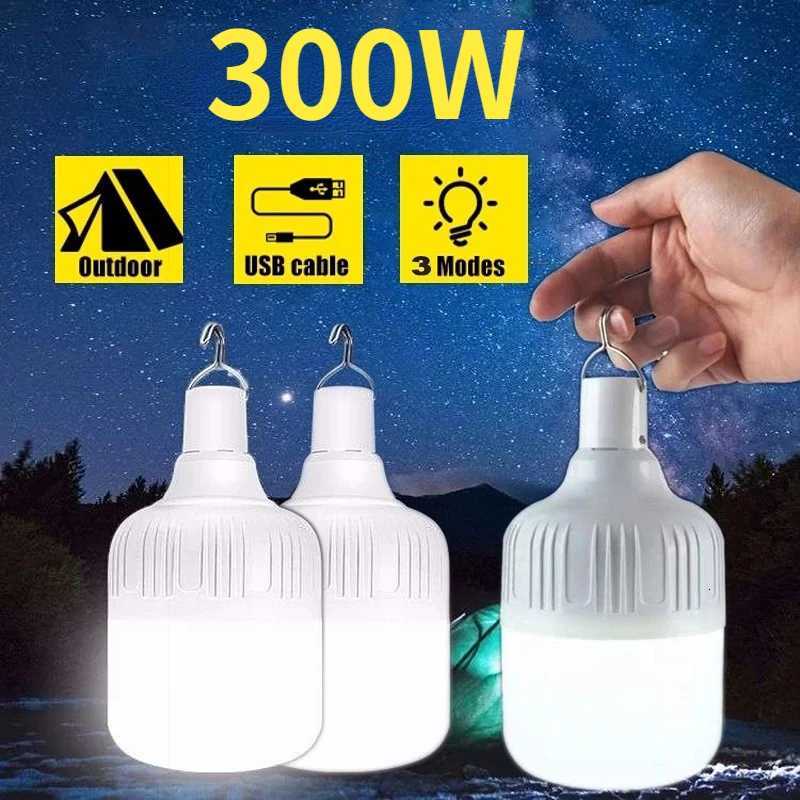 180W Portable Tent Lamp Battery Lantern BBQ Camping Light Outdoor Bulb USB LED Emergency Lights for Patio Porch Garden M251201