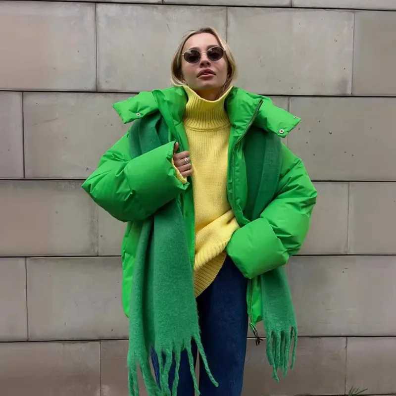 Loose Womens Cotton Jaet Autumn Winter Casual Street Sle Long Sve Regular Length Faionable And Comfortable OuterwearT251201