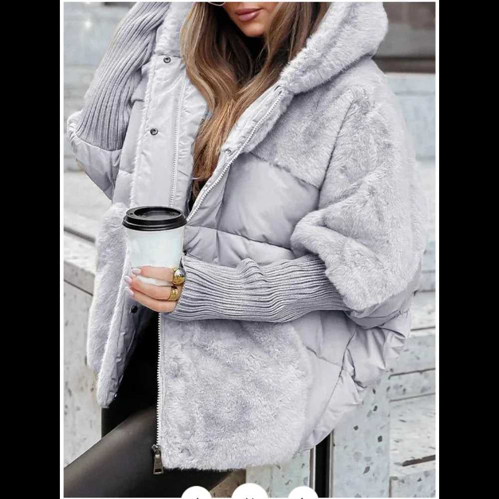 Winter Jacket Women 2024 Loose New Down Jacket Hooded Long Sleeve Winter ClothesT251201