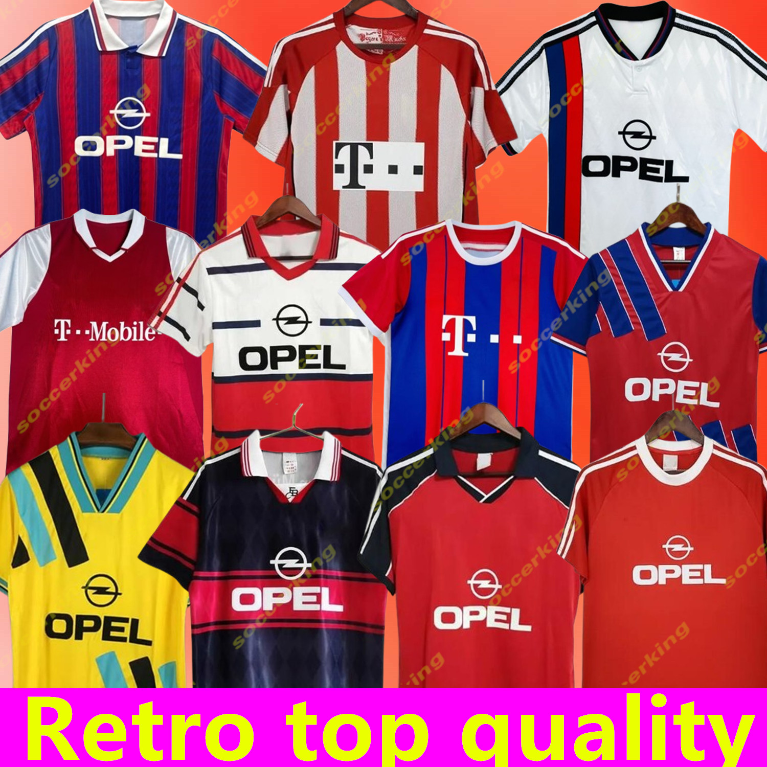 Retro MATTHAUS soccer Jerseys Bayerns 1993 95 96 97 98 99 2000 04 05 10 11 12 13 14 15 17 18 ROBBEN LAHM MULLER JAMES LEWANDOWSKI KLINSMANN Munichs classic football shirt