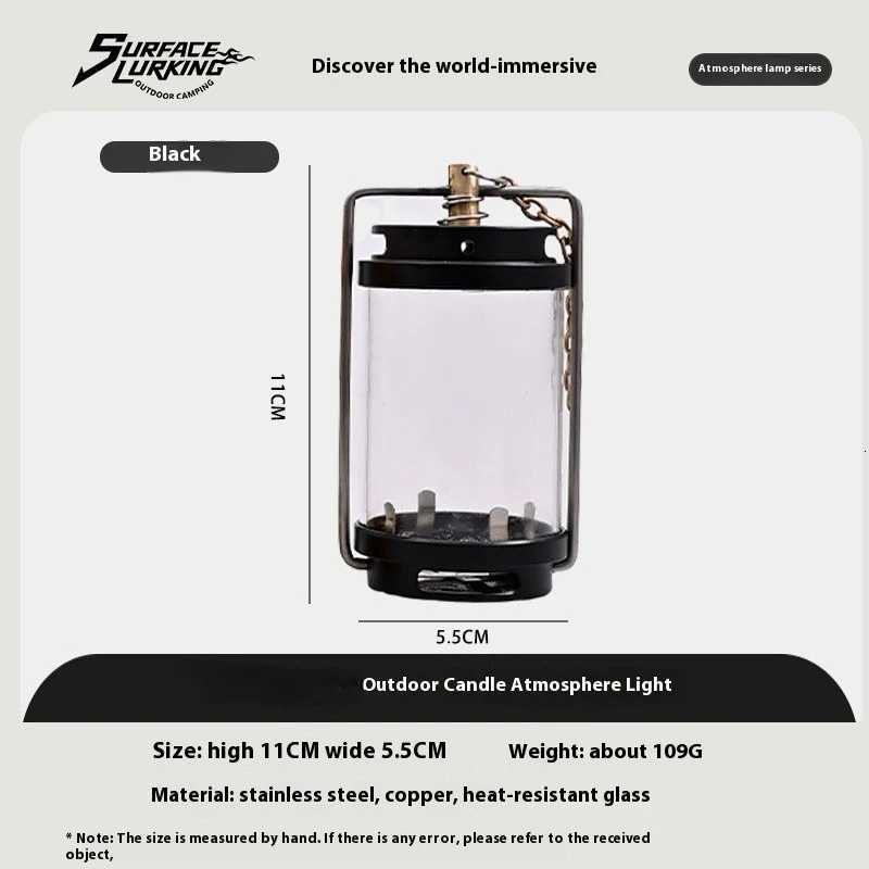 MOUNTAINHIKER Outdoor Candle Light Set Picnic Camping Retro Decorative Ambience Light Creative Desktop Bedside Candle Light M251201