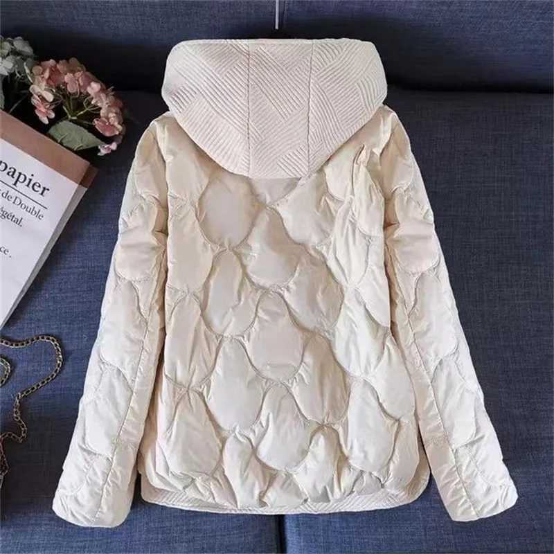 2024 New Korean Winter Jacket Women Parkas Hooded Thick Down Cotton Padded Parka Female Jacket Short Coat Slim Warm OutwearT251201