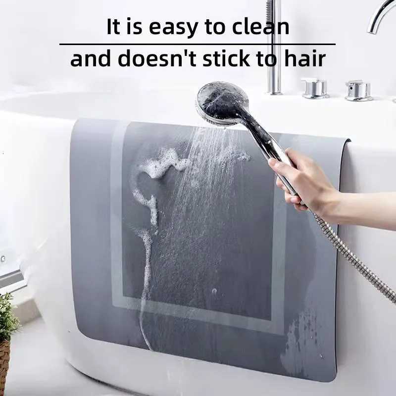 1 piece of hine washable ical style rectangar diatoeous earth material for he decoration absorbent bathro mat H251129