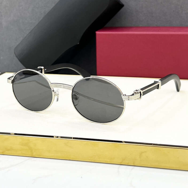 CT0464 Cross-Border Retro Wood Grain Round CT Card Home Fashion Light Luxury Vacation Men Outdoor Women Sunglasses