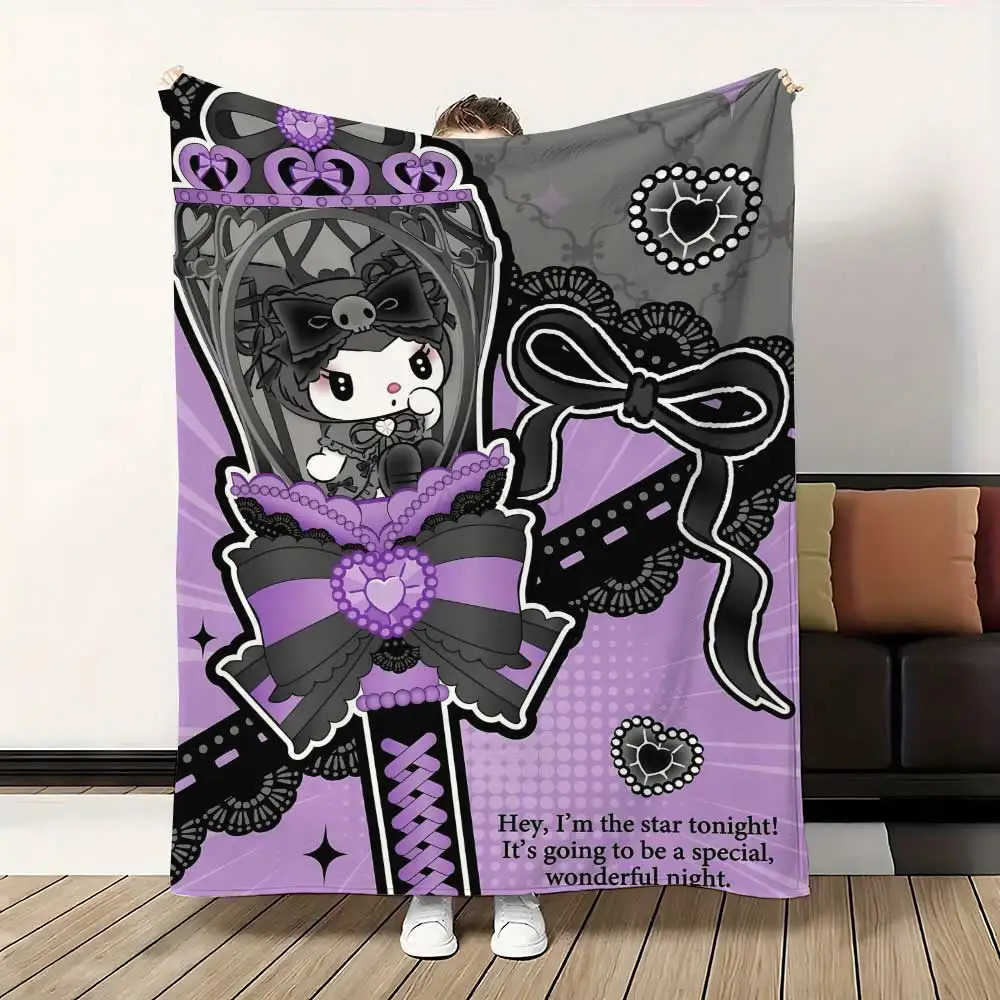 Sanrio Kawaii Magic Kuromis Cute Throw Blanket Luxury Sofa Blankets Throws Fluffy Plaid Home Interior Knee Soft Nap King Size Bed H251201