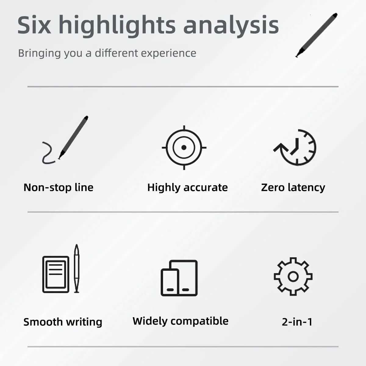 Universal Tablet Pen for IPhone IPad Tablet Drawing Sn Touch Pen 2 in 1 Stylus Pen for Phone C251201