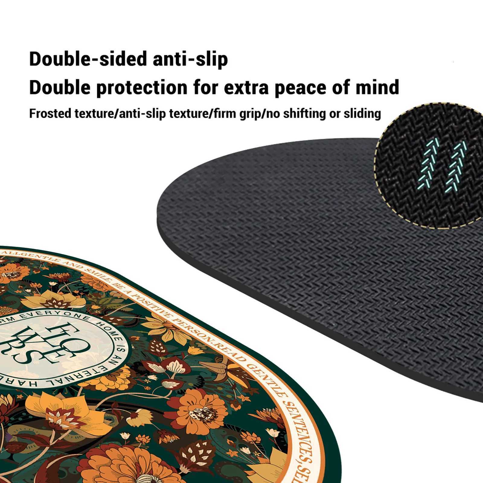 Floral Bathro Bath Mat Quick Dry Non-slip Foot Mats Super Absorbent Shower Rugs Toilet Pad Doormat Washable H251129