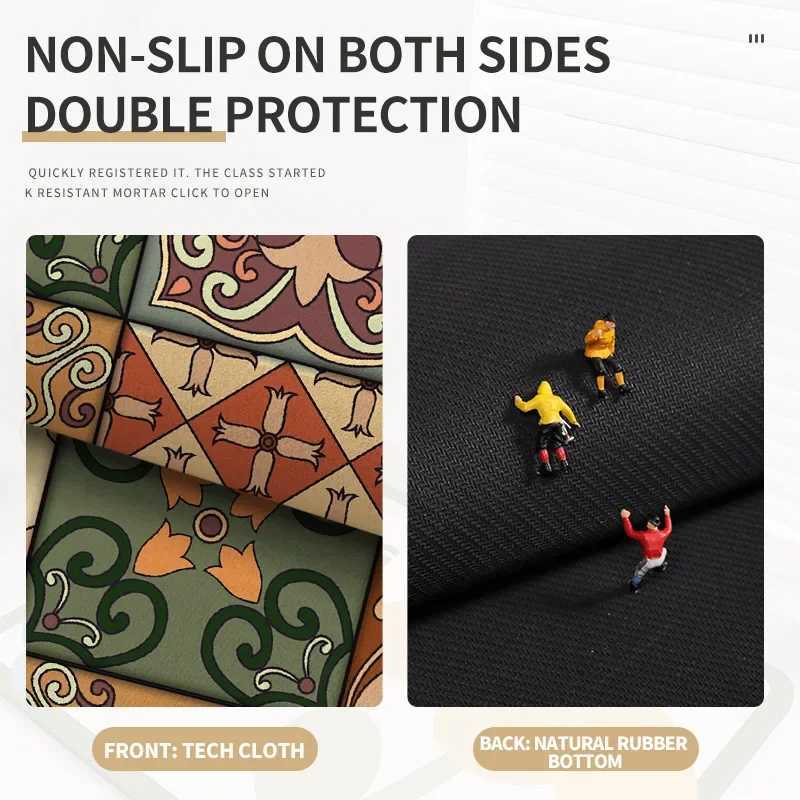 VIKAMA Vintage Bohemian Kitchen Dish Drainer Mat Dish Drying Mat Absorbent Countertop Coffee Maker Mat Kitchen Accessories Y251201