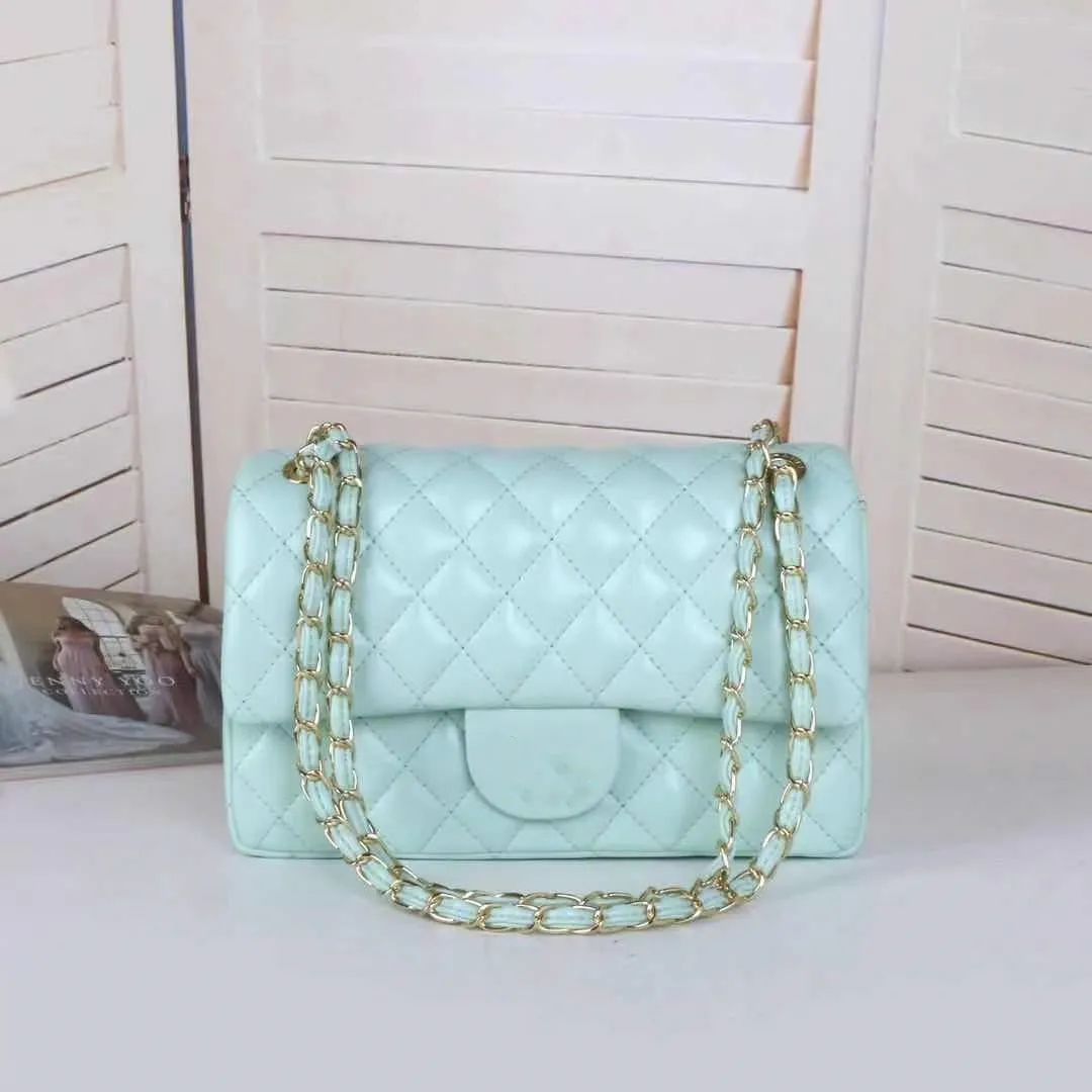 2025 Top bags sacoche luxuries designer women custom brand handbag Women's leather gold chain crossbody black white pink cattle shoulder c bag